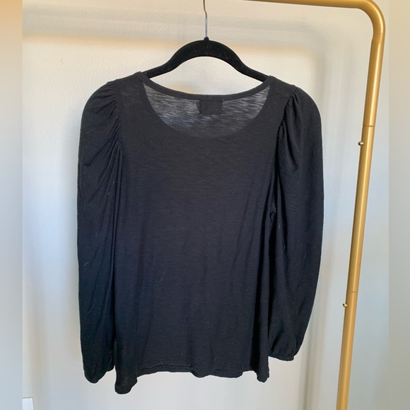 Nation Black Puff Sleeve Tee - Picture 3 of 5